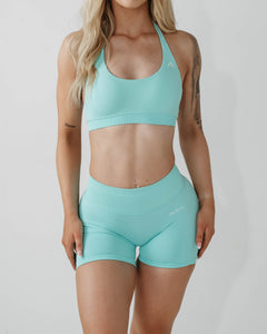 Amplify Seamless Shorts - Aqua Blue