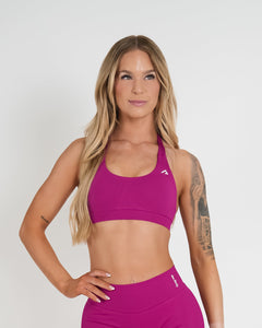 Amplify Halter Bra - Magenta