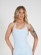 Amplify Halter Tank - Cloud Blue