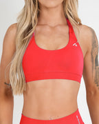 Amplify Halter Bra - Candy Red