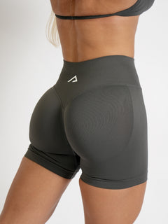 Amplify High Waist Shorts - Steel Grey