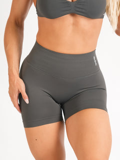 Amplify High Waist Shorts - Steel Grey