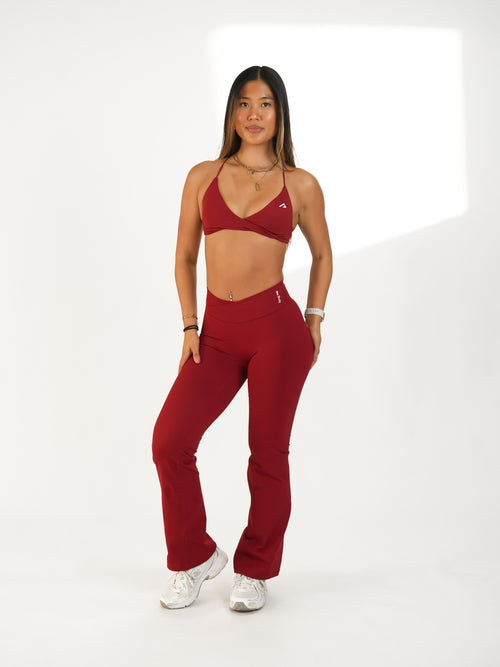 Aire Twist Bra - Cherry