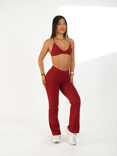 Aire Twist Bra - Cherry