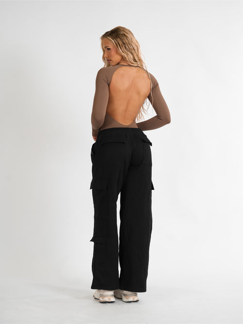 Cargo Track Pant - Black
