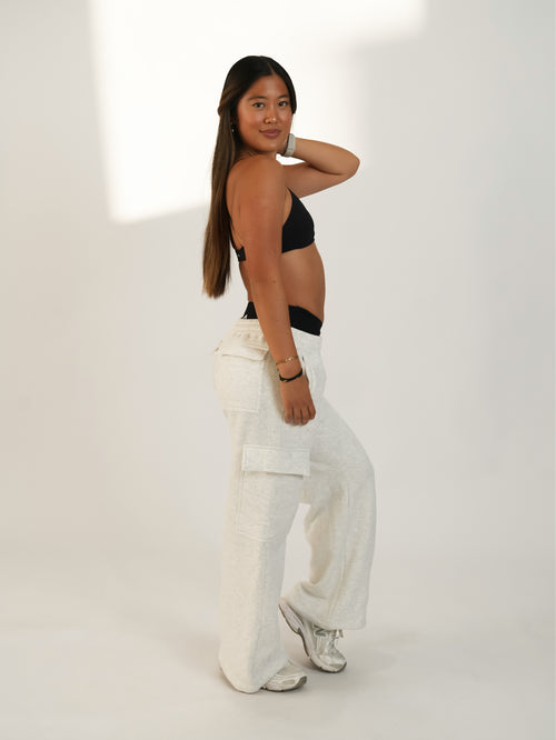 Cargo Track Pant - Marl Grey