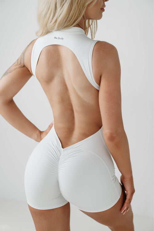 NKED Backless Romper - White