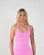 Amplify Halter Tank - Blossom Pink