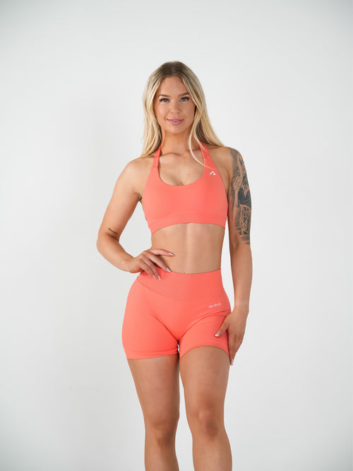 Amplify Seamless Halter Bra - Coral