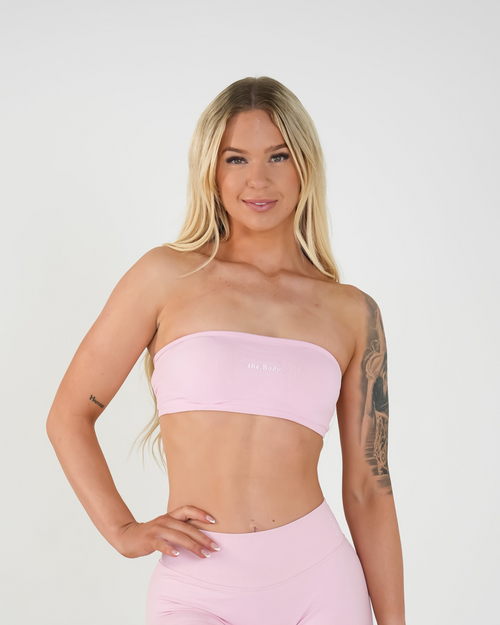 Amplify Bandeau Bra - Baby Pink