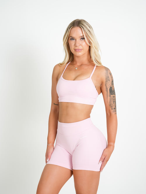 Amplify Backless Bra - Baby Pink
