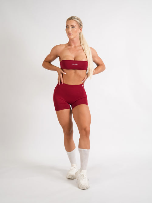 Amplify Bandeau Bra - Cherry Red