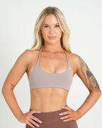 Amplify Twist Back Bra - Sand