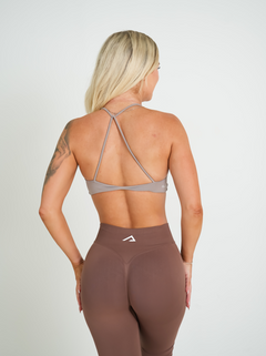 Amplify Twist Back Bra - Sand