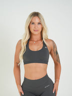 Amplify Seamless Halter Bra - Steel Grey