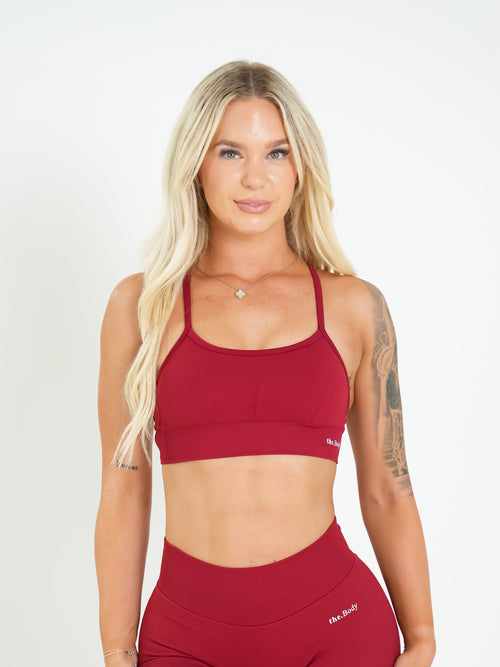 Amplify Backless Bra - Cherry Red