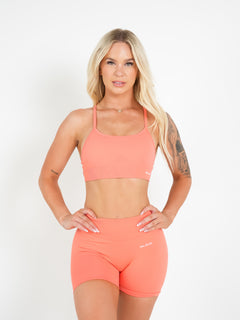 Amplify Backless Bra - Coral