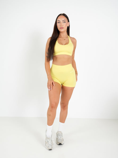 Amplify Seamless Halter Bra - Lemon