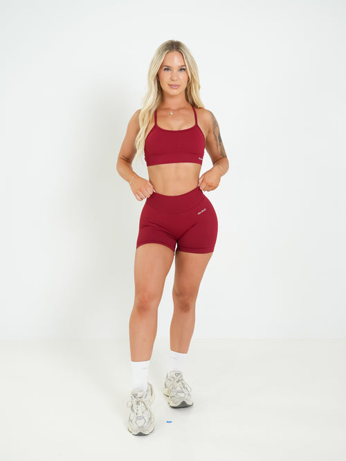 Amplify Backless Bra - Cherry Red