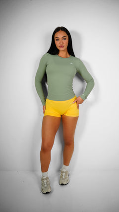 Amplify Fitted Long Sleeve - Olive Green