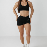 Amplify Halter Bra - Black
