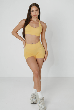 Amplify Seamless Halter Bra - Citrus Yellow