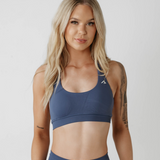 Amplify Halter Bra - Navy Blue