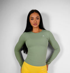 Amplify Fitted Long Sleeve - Olive Green