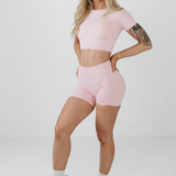 Amplify Baby Crop Tee - Baby Pink