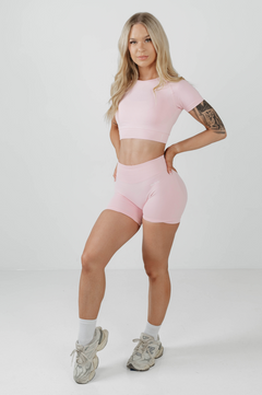 Amplify Baby Crop Tee - Baby Pink