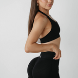 Amplify Halter Bra - Black