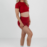 Amplify Baby Crop Tee - Cherry Red
