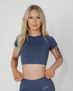 Amplify Baby Crop Tee - Navy Blue