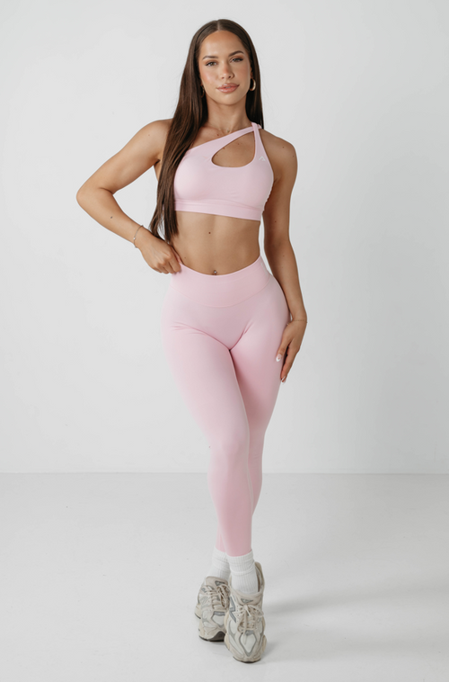 Amplify Asymmetric Bra - Baby Pink