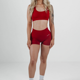 Amplify Halter Bra - Cherry Red