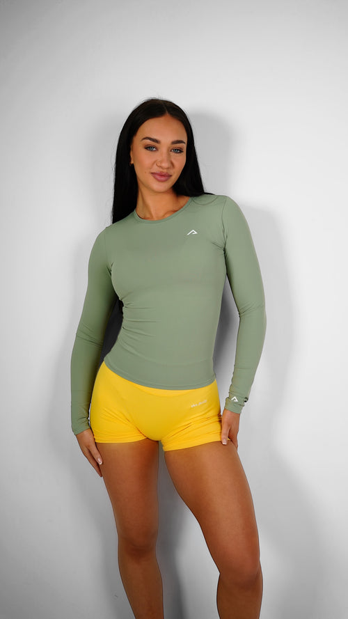 Amplify Fitted Long Sleeve - Olive Green