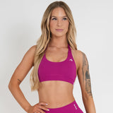 Amplify Halter Bra - Magenta