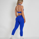 Amplify Halter Bra - Azure