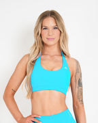 Amplify Halter Bra - Malibu Blue