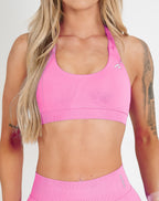 Amplify Halter Bra - Blossom Pink