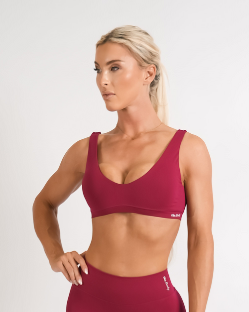 Amplify Scoop Bra - Ruby