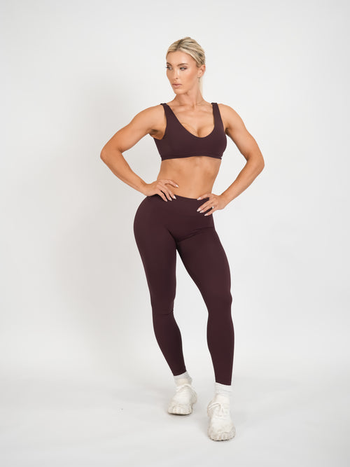 Amplify Scoop Bra - Brown Sugar