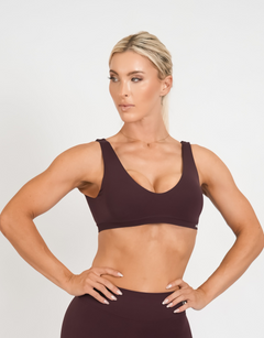 Amplify Scoop Bra - Brown Sugar