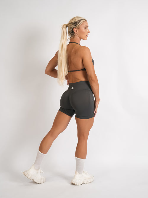 Amplify High Waist Shorts - Steel Grey
