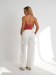 Cargo Track Pant - Marl Grey