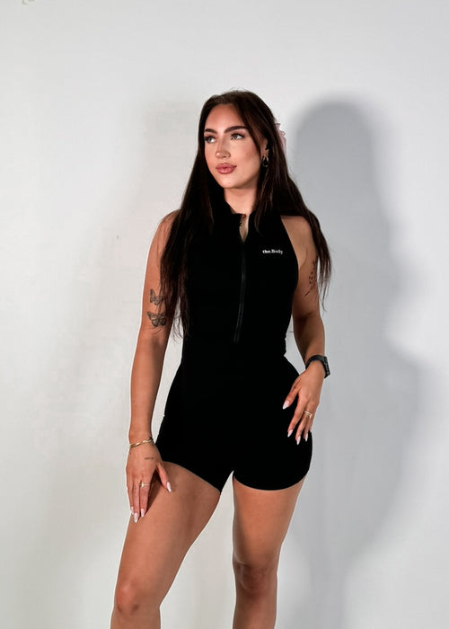 NKED 3.0 Zipped Romper - Black