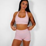 Amplify Halter Bra - Baby Pink