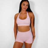 Amplify Halter Bra - Baby Pink