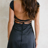 Te Amo Lace Mini Dress - Black