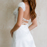 Te Amo Lace Mini Dress - White